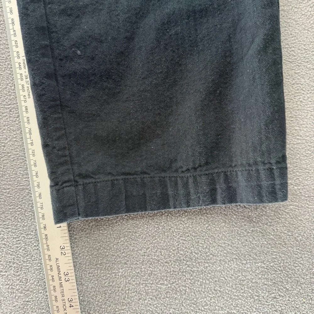 Old Navy Chino Pants Mens 34x34 (34x32.5) Black Herringbone Cotton Straight Leg